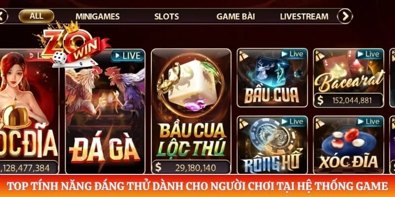 Top tính năng đáng thử dành cho người chơi tại hệ thống game